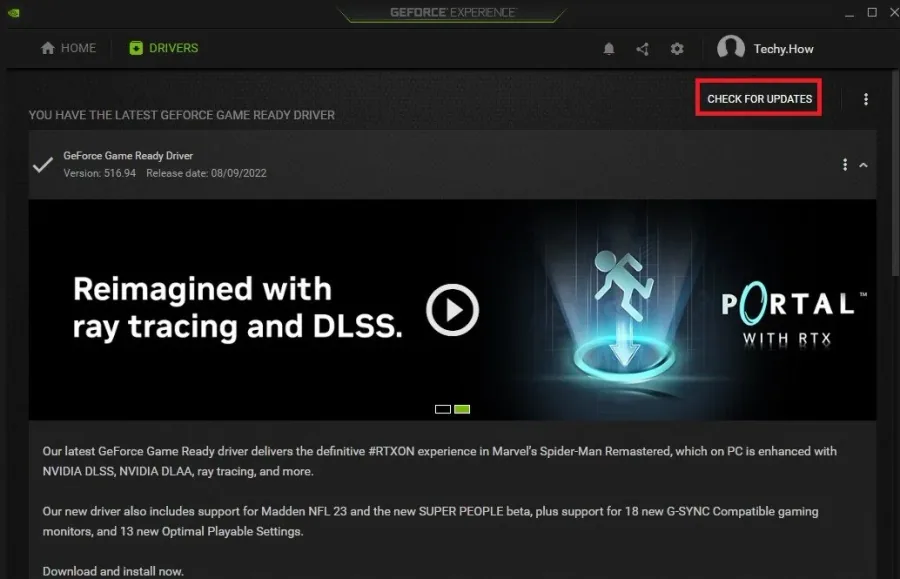 GeForce Experience Application