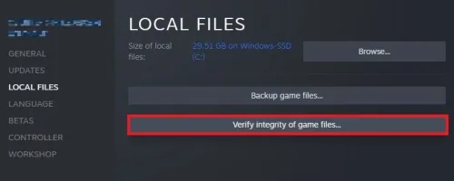 Verify integrity of Modern Warfare 2 files.