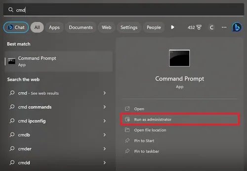 run cmd as admin
