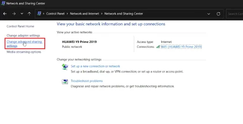 advanced sharing settings