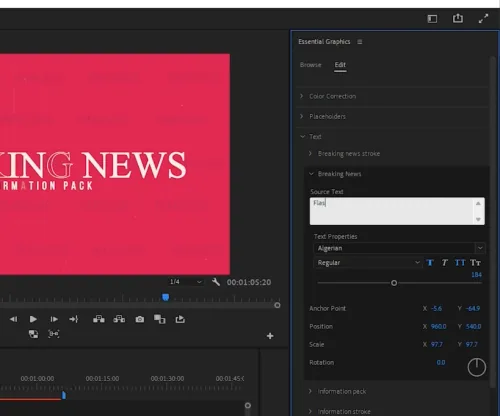 edit news opener text