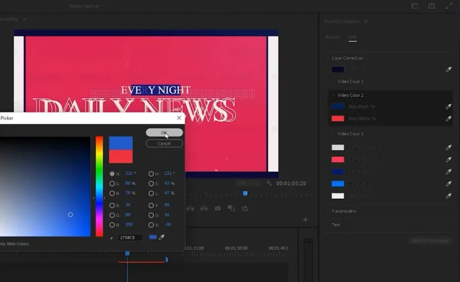 change news opener colors