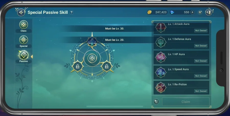 Equip your Special Passive Skill