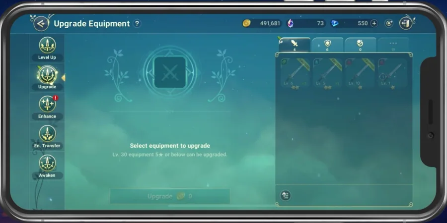 Upgrade Equipment