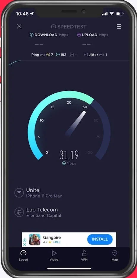 Test internet connection