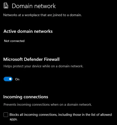 disable firewall for now