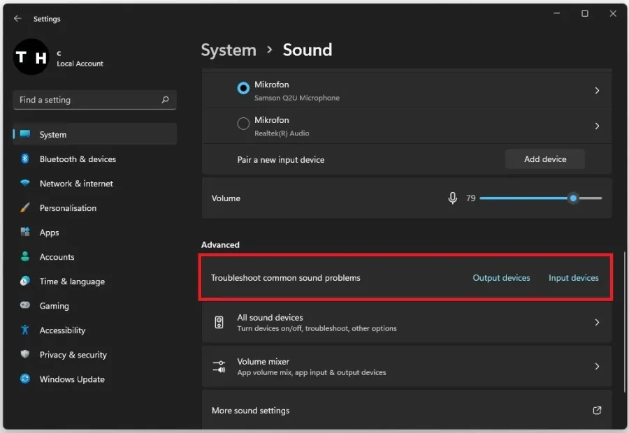 Windows Sound Settings > Advanced