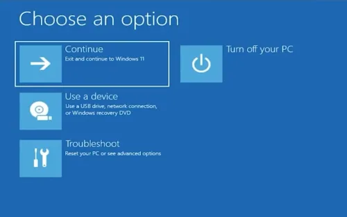 choose option
