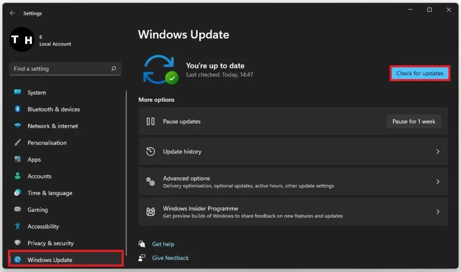 Windows Settings > Windows Update