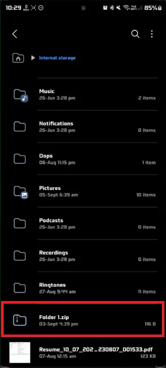 locate zip file
