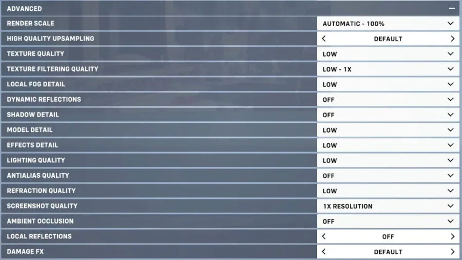 Advanced Video Settings in Overwatch 2