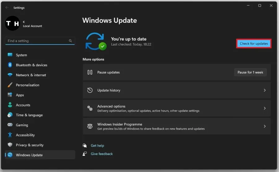 Windows Settings > Windows Update