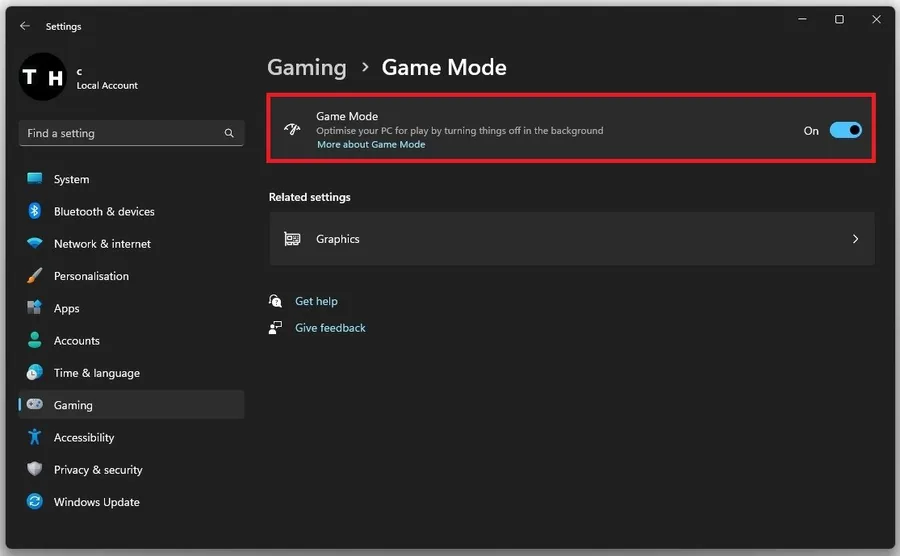 Enable Game Mode (most users)