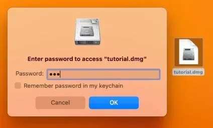 Enter password to open folder