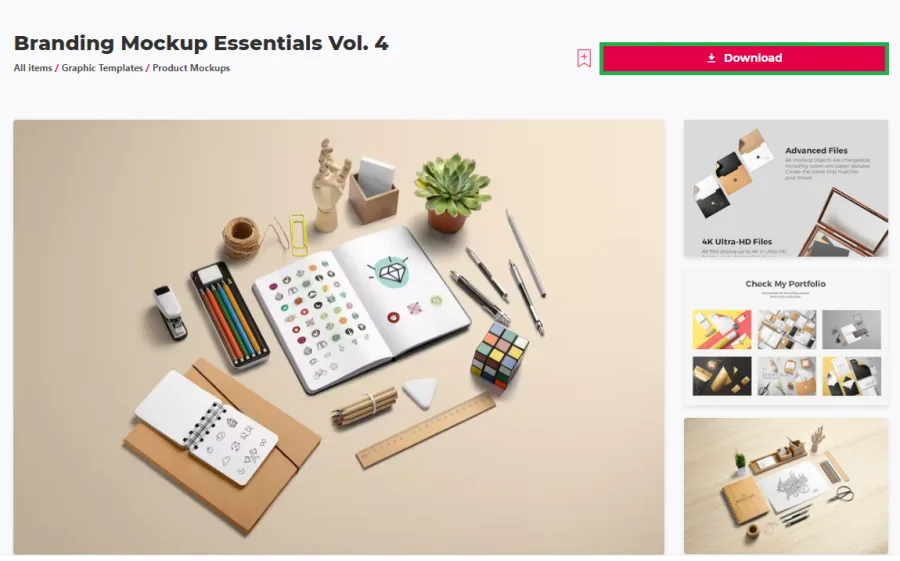 download branding mockup scene