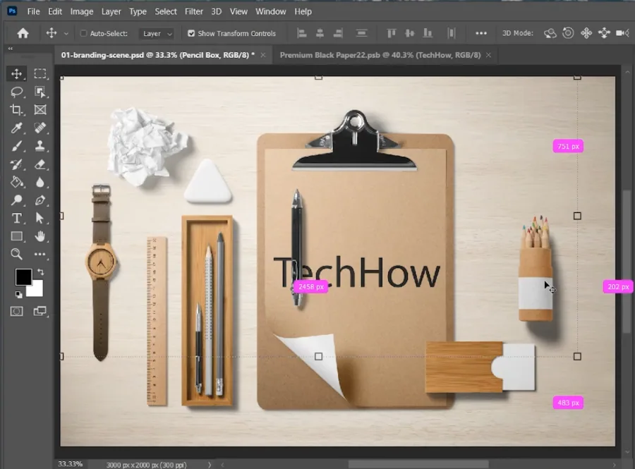 final template mockup design