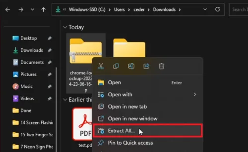 extract file