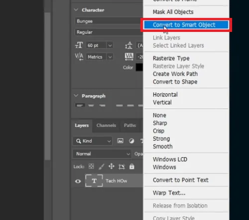 convert to smart object