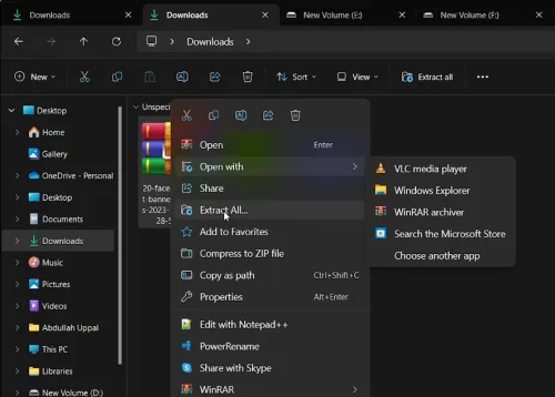 extract banner file