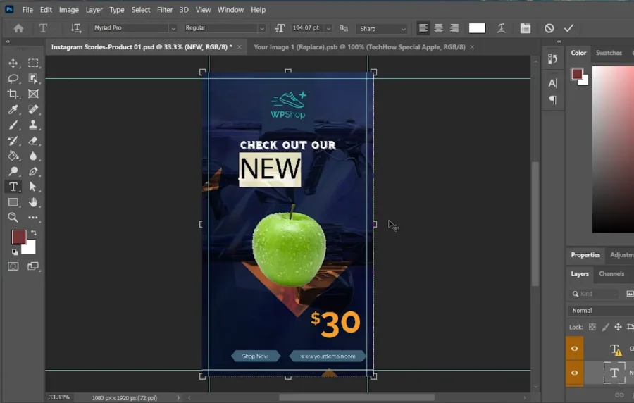 adjust background and text