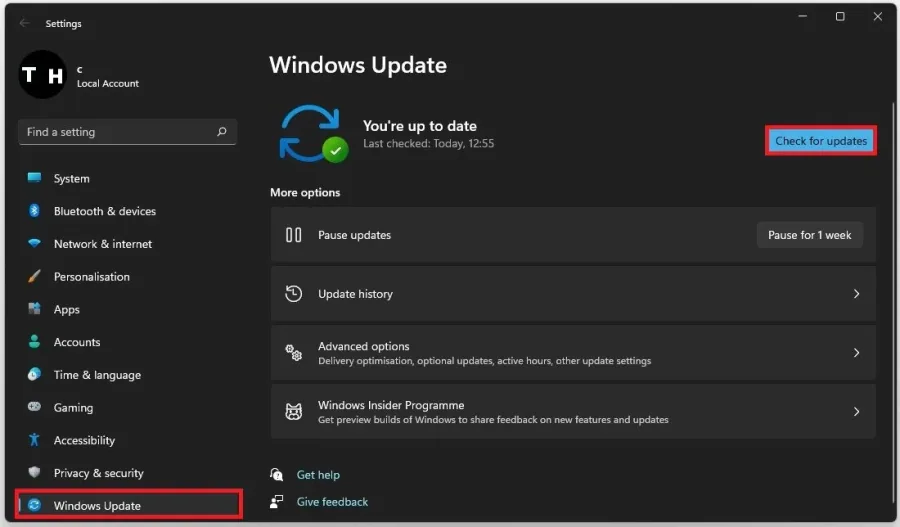 Windows Settings > Windows Update