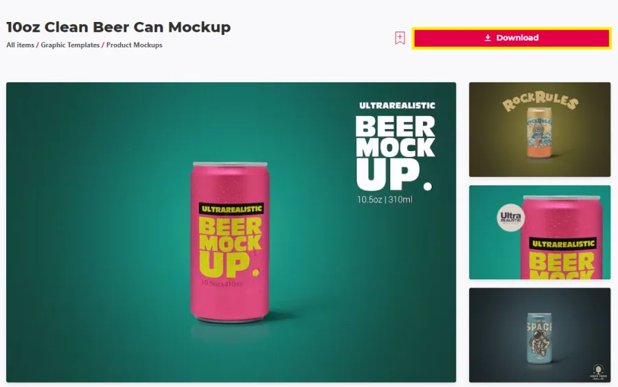 download can mockup file
