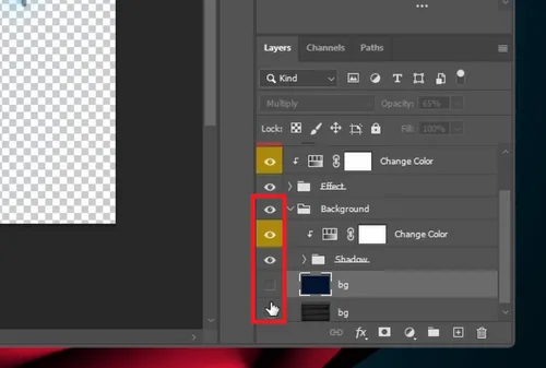 toggle off background