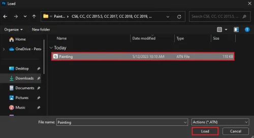 locate painting file