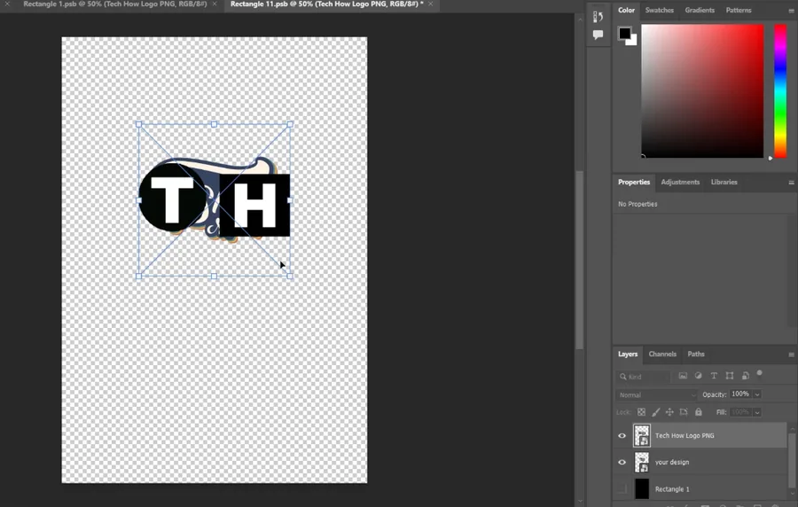 place logo and save