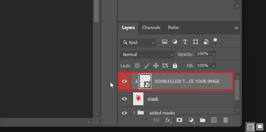 double click image layer