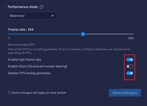BlueStacks Performance Mode