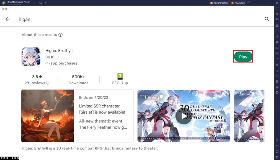 Higan: Eruthyll in Play Store