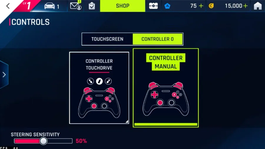Asphalt 9: Legends Controller or Touchscreen Controls