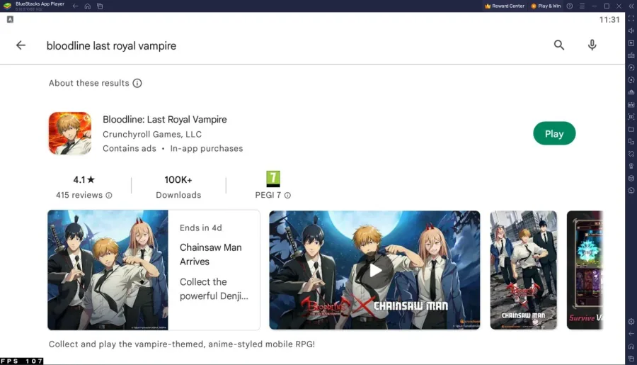 Download Bloodline: Last Royal Vampire in Google Play Store