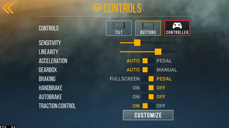 CarX Highway Racing Controls