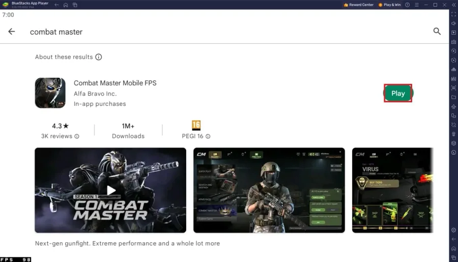 download Combat Master from the Google Play Store