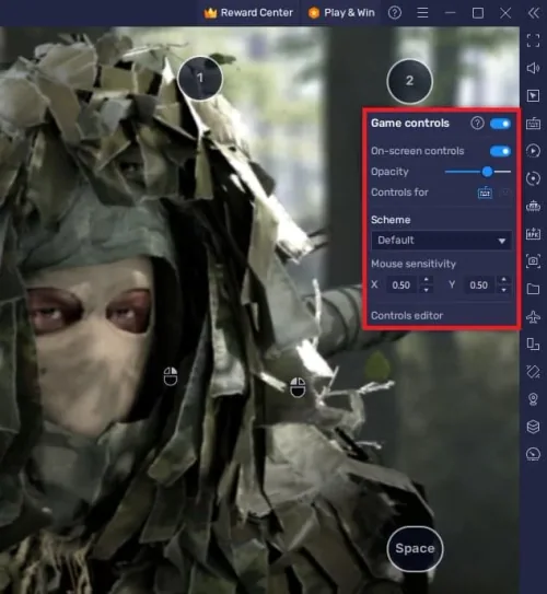 Combat Master Game Controls > On-Screen Controls