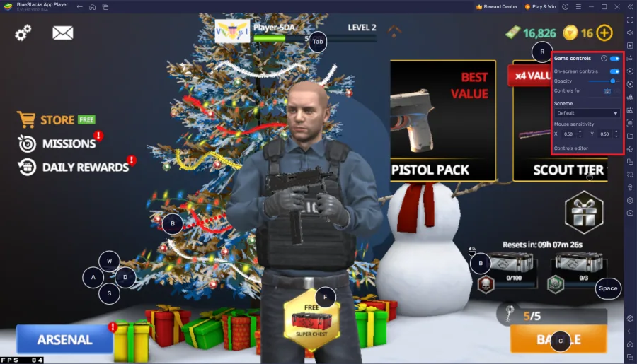Critical Strike Game Controls