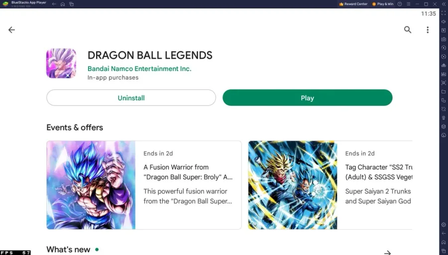 Download Dragon Ball Legends in Google Play Store