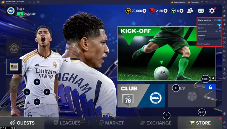 game controls