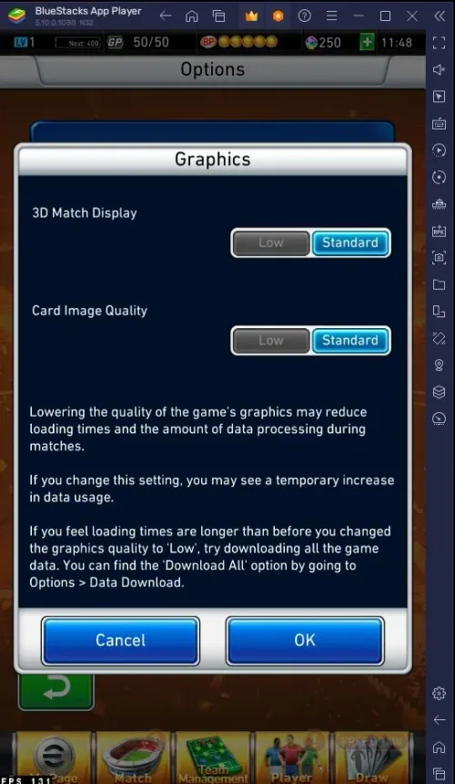 eFootball Graphics Settings