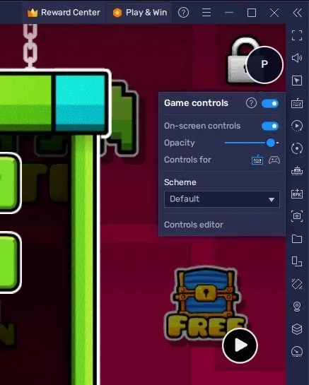 Geometry Dash On-Screen Controls