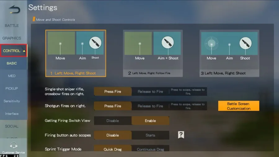 knives out controls settings