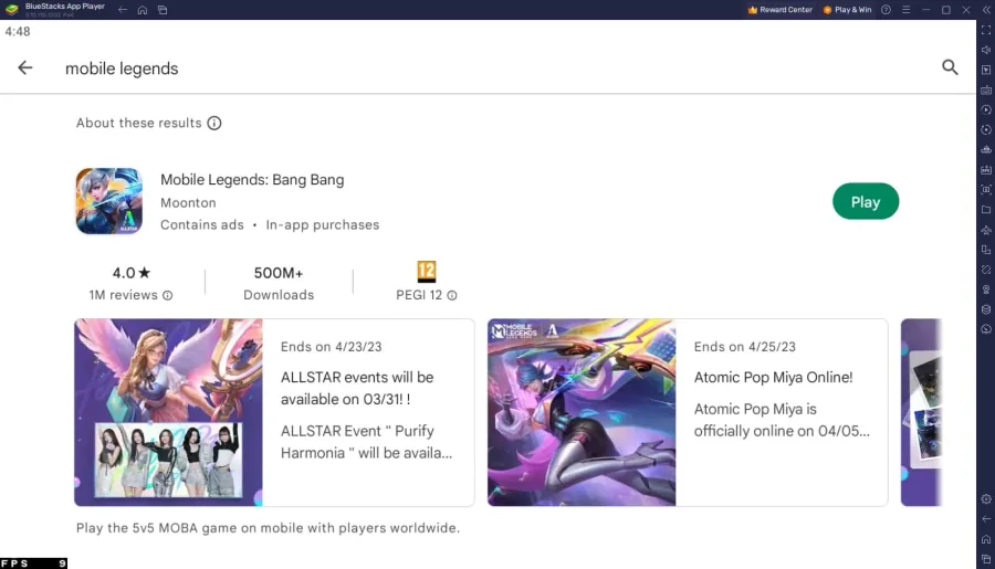 Download Mobile Legends from the Google Play Store