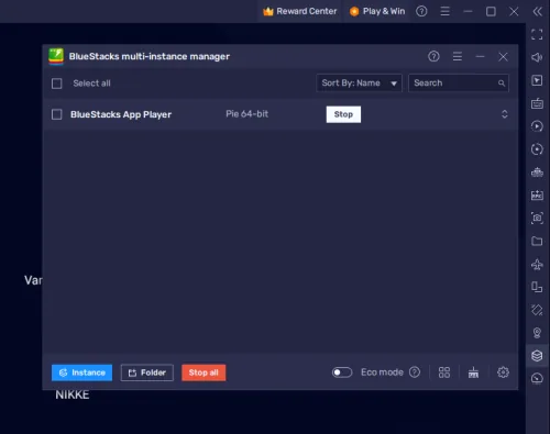 BlueStacks > Multi-Instance Manager