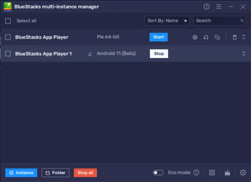 Run BlueStacks App Player > Android 11 (Beta)