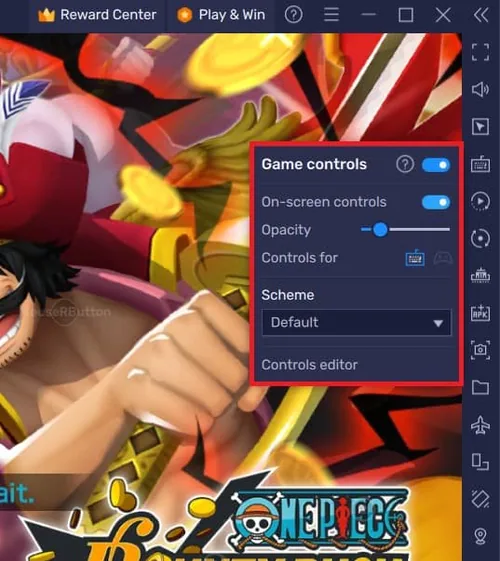 Piece Bounty Rush Game Controls > On-Screen Controls