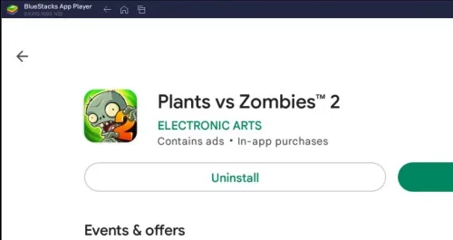Google Play Store > Plants vs Zombies 2