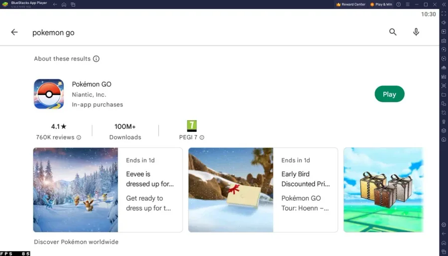 Google Play Store > Pokemon Go