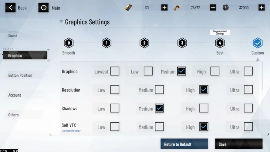 Punishing: Grey Raven Graphics Quality Settings